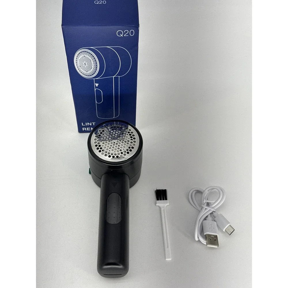 Lot of 14 Q20 Portable Electric Lint Remover Blue Plastic Fabric Shaver